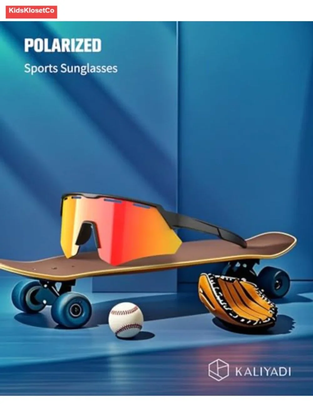 Polarized Kids Sunglasses - UV400 Protection Youth Baseball Sunglasses for